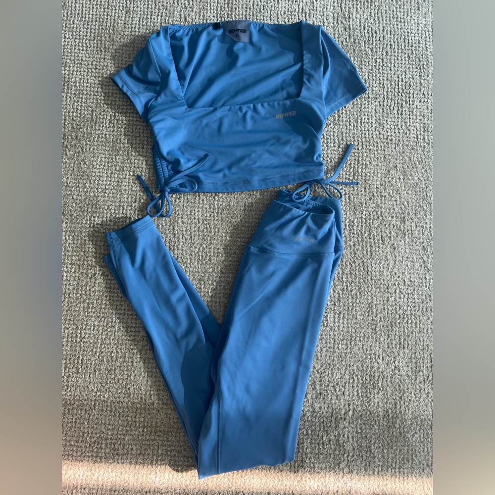 Bo+Tee blue workout set size XXS/XS